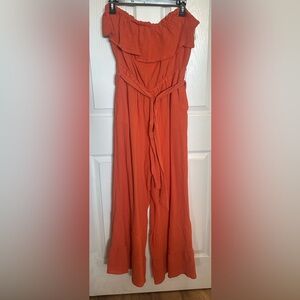 NWT Cato Women's Orange Jumpsuit Size L
